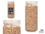 Giftdecor Bocal Pierre Métallisée 2-5 mm 700g Beige 6.5x6.5x15.8 cm Décoratif (Set de 12)