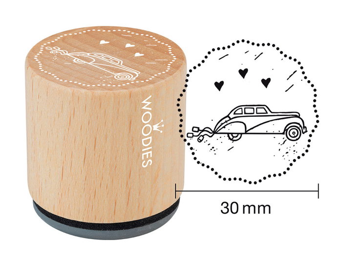 Woodies Tampon Voiture de Mariage en Bois et Caoutchouc Woodies Tampon Voiture de Mariage en Bois et Caoutchouc