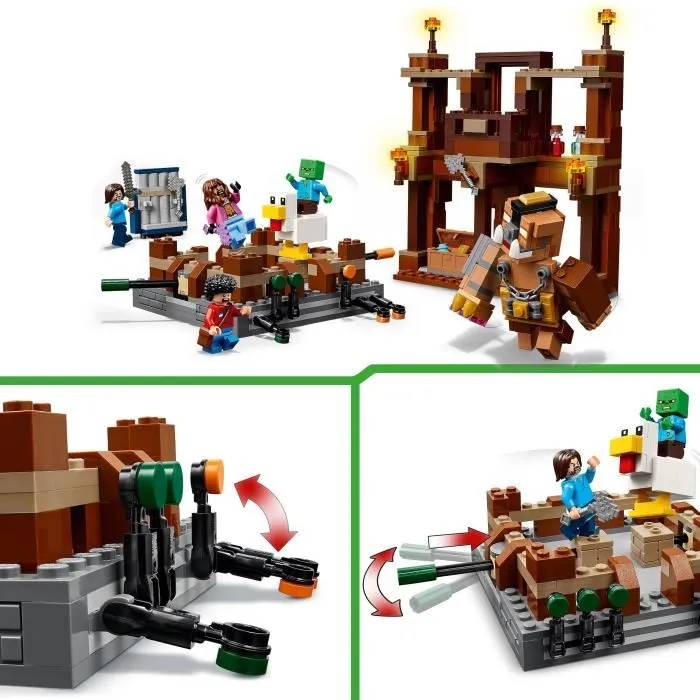 Lego Minecraft 21272 Le Ring du Manoir des Bois - Set de construction avec figurines inspiré du film pour enfants à partir de 10 ans