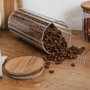 Home Deco Factory Bocal en verre avec couvercle en acacia 1,1 L