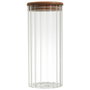 Home Deco Factory Bocal en verre avec couvercle en acacia 1,1 L