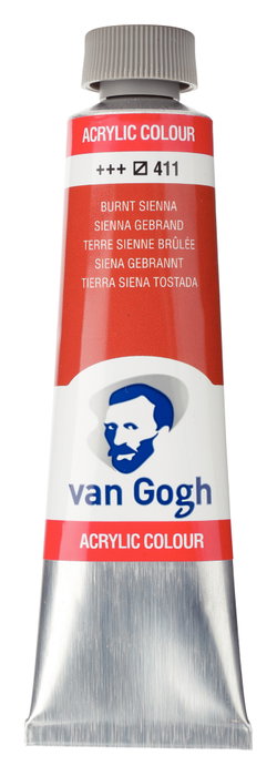 Van Gogh Peinture Acrylique Tube 40 ml Terre de Sienne Brûlée 411 Van Gogh Peinture Acrylique Tube 40 ml Terre de Sienne Brûlée 411