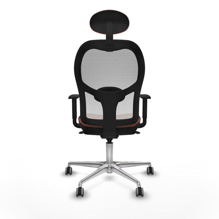 Piqueras y Crespo 1D086G1 Chaise de Bureau avec Appui-tête Blanc Marron Piqueras y Crespo 1D086G1 Chaise de Bureau avec Appui-tête Blanc Marron