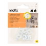 Inofix Suspension pour tableaux en acier blanc, 8 unités