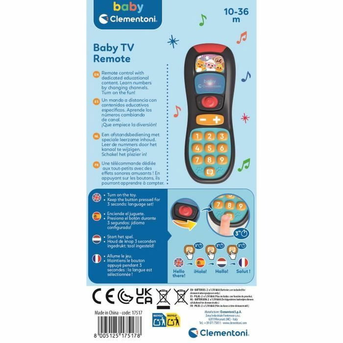 Clementoni Télécommande Bébé parlant