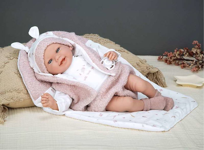 Muñecas Arias Colin Rosa - Poupée d'anxiété lestée avec coussin, 40 cm, âge minimum 3 ans