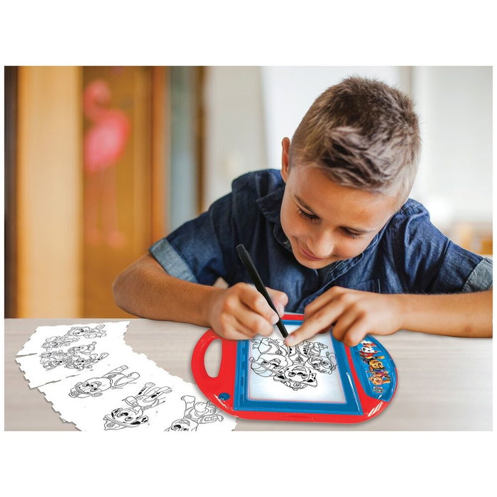 LEXIBOOK Projecteur de dessin Paw Patrol - Projecteur luminuex pour enfants +3 ans avec 10 motifs, 4 tampons, 1 feutre et papier - Jouet éducatif de dessin