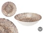 Vessia Assiette Creuse Porcelaine 21 cm Marron Motif Explosion (Set de 24)