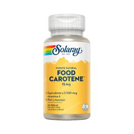 SOLARAY Food Carotene 2500 mcg 30 capsules molles complément alimentaire bêta-carotène vision