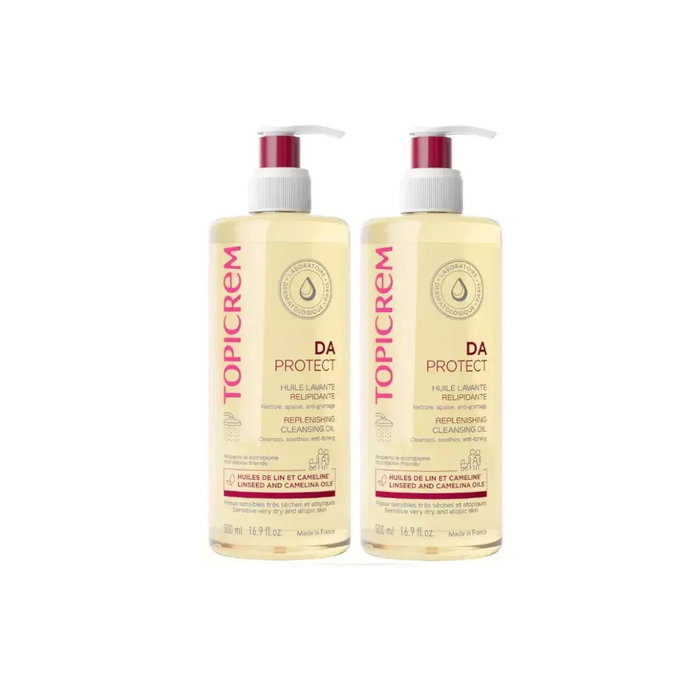 Topicrem DA Protect Huile Nettoyante Relipidante Pack 2 x 500 ml