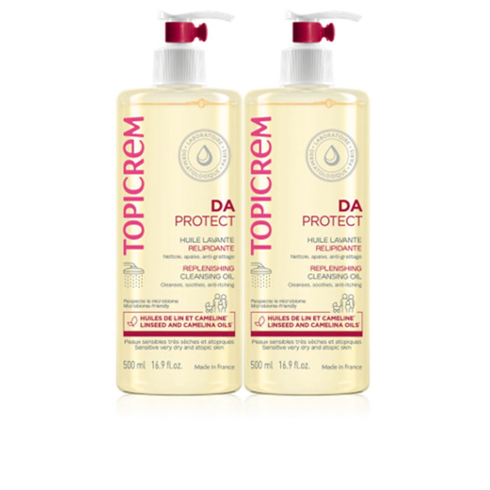 Topicrem DA Protect Huile Nettoyante Relipidante Pack 2 x 500 ml - Peaux peaux atopiques et sèches Topicrem DA Protect Huile Nettoyante Relipidante Pack 2 x 500 ml - Peaux peaux atopiques et sèches