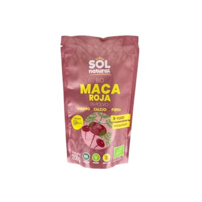 SOLNATURAL Maca Rouge en poudre BIO 200g SOLNATURAL Maca Rouge en poudre BIO 200g