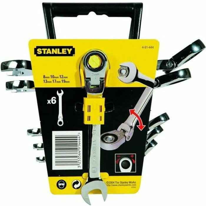 Stanley Jeu de 6 clés mixtes à cliquet 8-19 mm