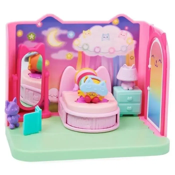 Spin Master Gabby et la Maison magique - Playset Deluxe La Chambre de Polochat, Figurine et Accessoires, Connectible à la Maison, Application Incluse