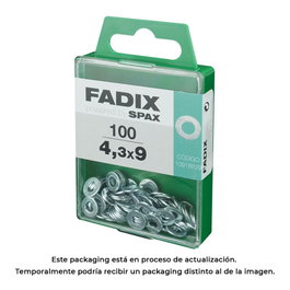 Spax Fadix Boîte de 100 rondelles plates 4,3x9 mm en acier zingué