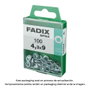 Fadix Boîte de 100 rondelles plates 4,3 x 9 mm en acier zingué