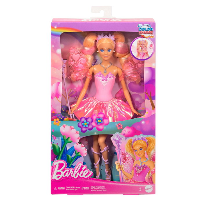 Barbie Poupée Fée avec Ailes et Tenue à Changement de Couleur