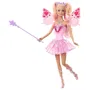 Barbie Poupée Fée-Ailes avec Tenue et Ailes Changeant de Couleur au Contact de l'Eau Froide, Inclus Sceptre et Éponge, Pour Enfants 3-10 Ans