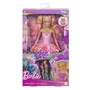 Barbie Poupée Fée-Ailes avec Tenue et Ailes Changeant de Couleur au Contact de l'Eau Froide, Inclus Sceptre et Éponge, Pour Enfants 3-10 Ans