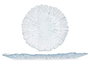 VIVALTO Plat bas bleu 32 cm en cristal, lot de 12
