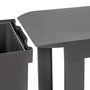 Emuca Poubelles de recyclage pour la cuisine, 2 x 14L, fixation inférieure et extraction automatique, Acier et Plastique, Gris antracite