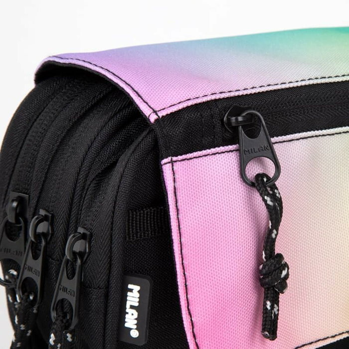 Trousse d'écolier Milan Sunset Noir 13 x 24 x 10 cm