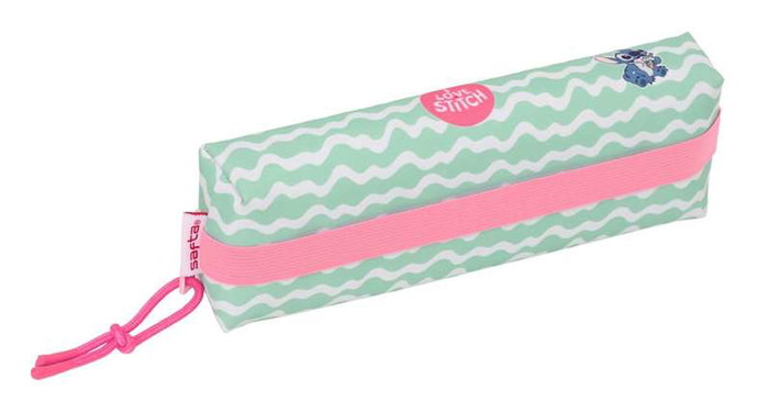 Safta Portatodo Rectangular avec élastique 22 cm Stitch "Ice Cream" - Boîte de rangement pour enfants, 22 x 4 x 7 cm