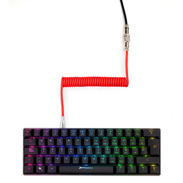 Phoenix Kioru Cable Aviateur En Spirale USB Type C pour Clavier Mécanique Phoenix Kioru Cable Aviateur En Spirale USB Type C pour Clavier Mécanique