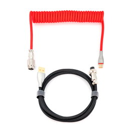 Phoenix technologies Kioru Câble aviateur en spirale USB Type C noir et rouge