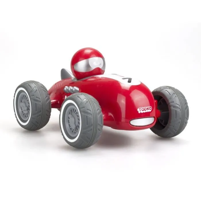 TOOKO Voiture télécommandée vintage 2,4 GHz pour enfants dès 3 ans - 13 cm - Couleur aléatoire rouge ou jaune