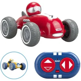 TOOKO Voiture télécommandée vintage 2,4 GHz pour enfants dès 3 ans - 13 cm - Couleur aléatoire rouge ou jaune