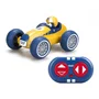 TOOKO Voiture télécommandée vintage 2,4 GHz pour enfants dès 3 ans - 13 cm - Couleur aléatoire rouge ou jaune