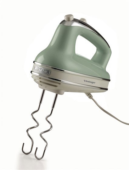 Ariete 1548/04 Batidora Amasadora Vintage, Batteur Pétrisseur Vert 5 Vitesses avec Accessoires en Acier Inoxydable