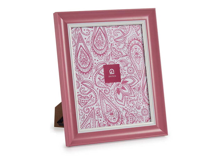 Giftdecor Porte-photos 20x25 cm Rose - Plastique et Verre (Set de 24)