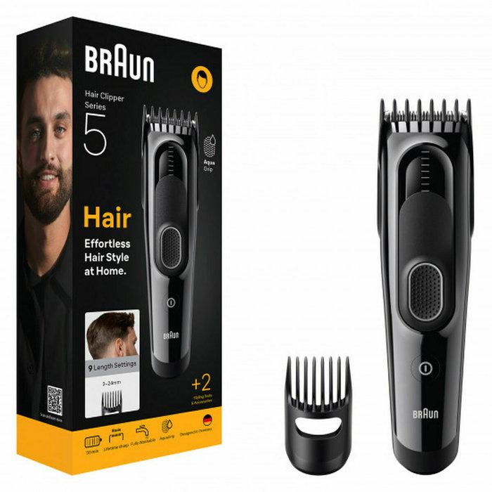 Braun HC5510 Tondeuse à cheveux sans fil, Noir