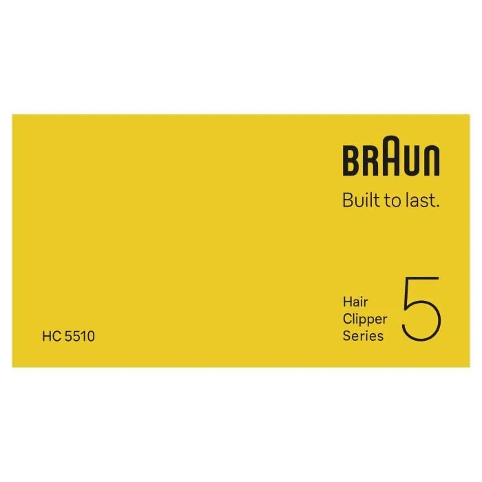 Braun HC5510 Tondeuse à Cheveux Sans Fil - 9 Réglages de Longueur, Autonomie 50 min, Noir