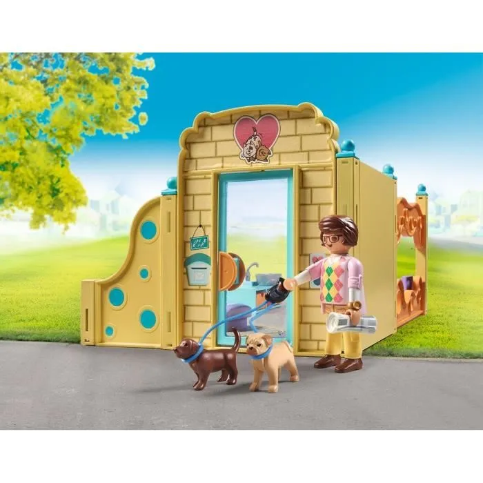 Playmobil 71743 Centre de soin canin My Life - 94 pièces avec 8 chiens et soigneur - Jouet éducatif dès 4 ans