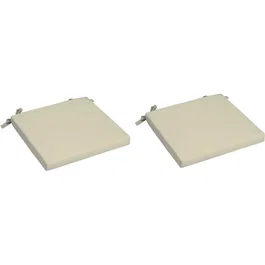 Jardin Prive Monte Carlo Lot de 2 assises de chaises déhoussables en polyester 230 g/m² anti-taches, garnissage mousse, coloris ivoire 39 x case