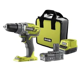 Ryobi Perceuse-Visseuse sans Fil 18V ONE+ R18DD3-120S, Mandrin 13 mm, 50 Nm, 500-1800 tr/min, Kit avec Batterie Lithium+ 2 Ah et Chargeur Rapide