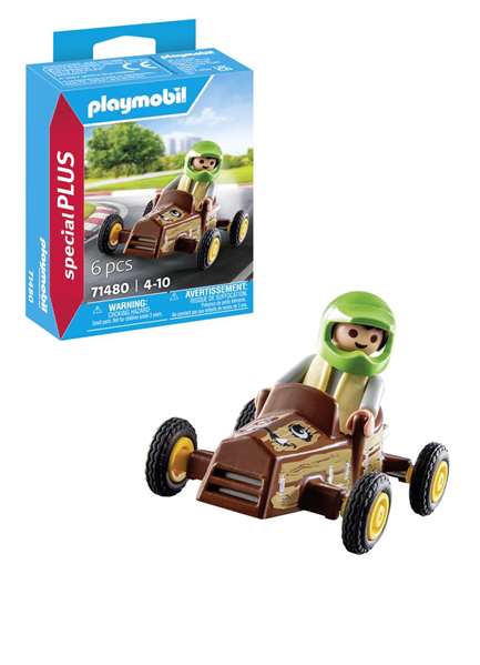 Playmobil Special Plus Figure Enfant avec Kart et Casco - Jouet Figurine Enfant