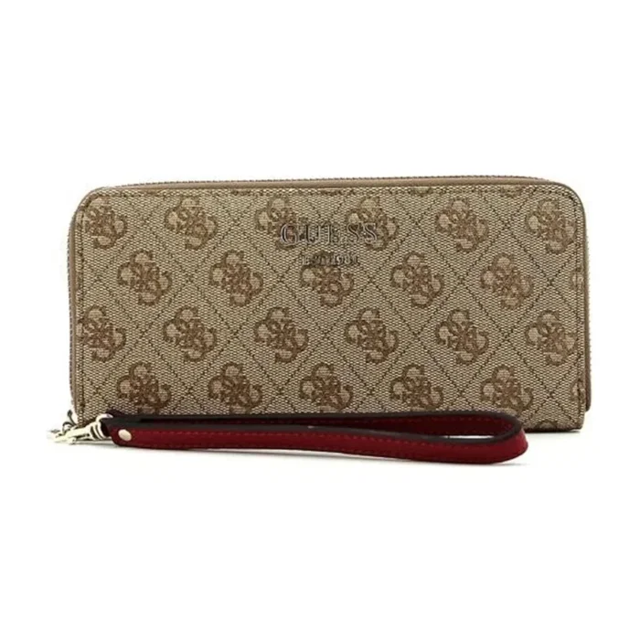 Guess Amara Portefeuille en textile Noir avec Logo 4G Guess Amara Portefeuille en textile Noir avec Logo 4G
