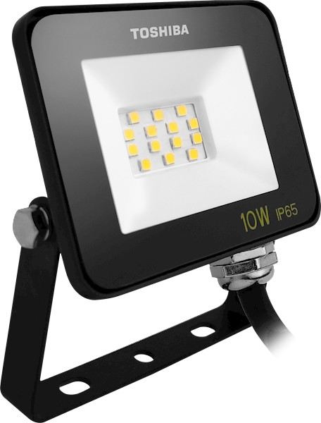 TOSHIBA Projecteur LED 10W 6500K IP65 - Noir