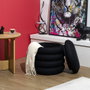 Home Deco Factory Pouf de rangement Atom Noir