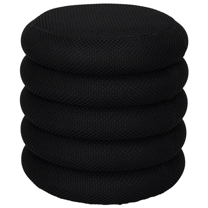 Home Deco Factory Pouf de rangement Atom Noir Home Deco Factory Pouf de rangement Atom Noir