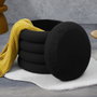 Home Deco Factory Pouf de rangement Atom Noir