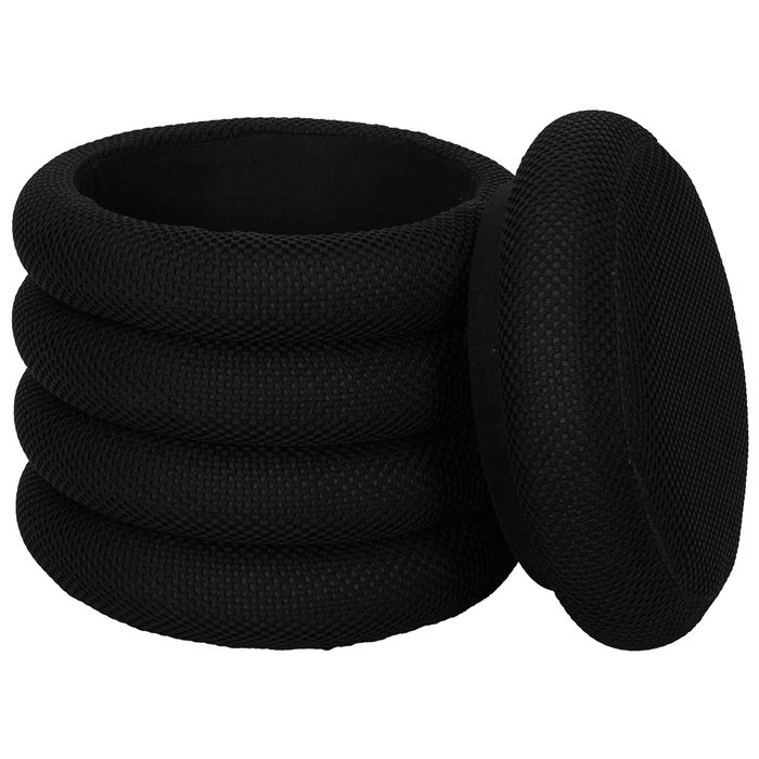 Home Deco Factory Pouf de rangement Atom Noir Home Deco Factory Pouf de rangement Atom Noir