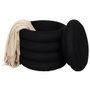 Home Deco Factory Pouf de rangement Atom Noir