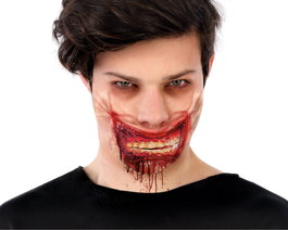 Cicatrice effet sourire sanglant pour bouche 24x10 cm