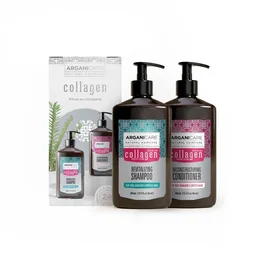 Arganicare Set Arganicare Collagen : Shampooing Revitalisant 400 ml et Après-shampooing Fortifiant 400 ml