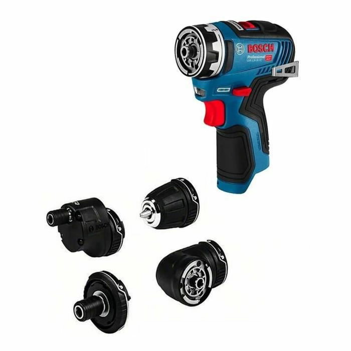 Bosch Professional GSR 12V-35 FC Flexiclick Perceuse-visseuse sans batterie avec 4 adaptateurs et L-BOXX Bosch Professional GSR 12V-35 FC Flexiclick Perceuse-visseuse sans batterie avec 4 adaptateurs et L-BOXX